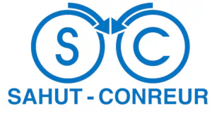logotipo azul Sahut-Conreur